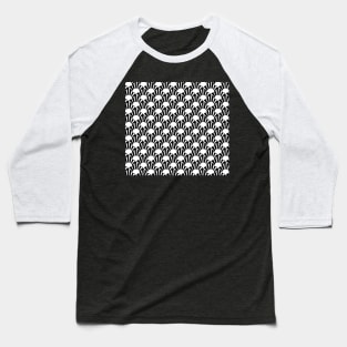 Art Deco Pattern no 32 - Black and White Patterns Baseball T-Shirt